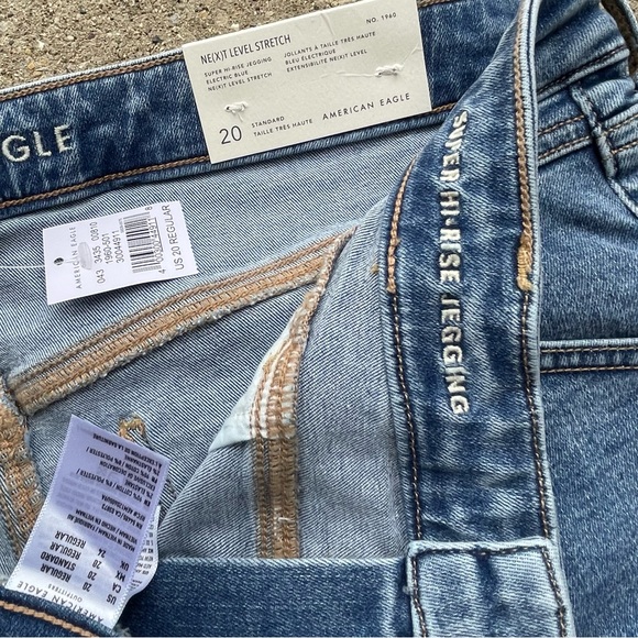 New Plus Size American Eagle Jeans Size 20 - Super Hi-Rise Jegging - Picture 5 of 6